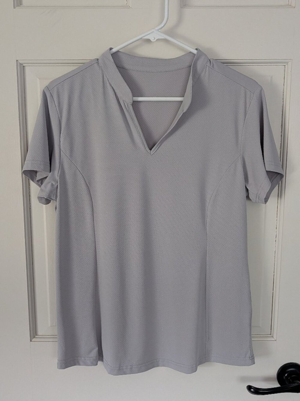 Women's Golf Polo Shirt V-Neck Short Sleeve Collarless Top